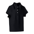 thumbnail image 3 of Gibobby Playera de manga corta con cuello en V Camiseta suelta informal con cuello en V para mujer, blusa manga corta con estampado(Negro,XL), 3 of 5