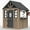 Brown, variant on COCLUB Kids Outdoor Playhouse, Wooden Playhouse with Play Kitchen, Working Doorbell, Bird Cage, Pet Door, Backyard Casa de CampañA Para NiñOs Country Style