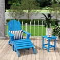 thumbnail image 2 of Paradise 3-Piece Set Folding Adirondack Chair with Square Side Table and Ottoman, 2 of 10