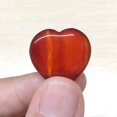 thumbnail image 3 of Marrywindix 15 Packs 0.8 Inch Healing Crystal Natural Red Agate Heart Love Carved Palm Worry Stone Chakra Reiki Balancing, 3 of 7