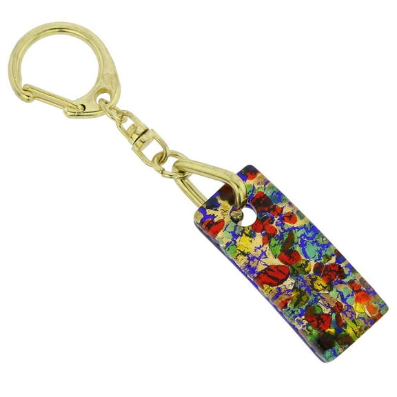 GlassOfVenice Murano Glass Colors Stick Keychain - Golden Meadow