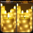 thumbnail image 6 of Goyuon Flameless LED Candles 5 Pack with Timer Remote, Embedded Star String Lights, Battery Operated Flickering Candles, Ivory White Acrylic, 6 of 9