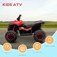 thumbnail image 4 of Aosom 12V Kids ATV with Music, Headlights, High & Low Speed, Red, 4 of 10