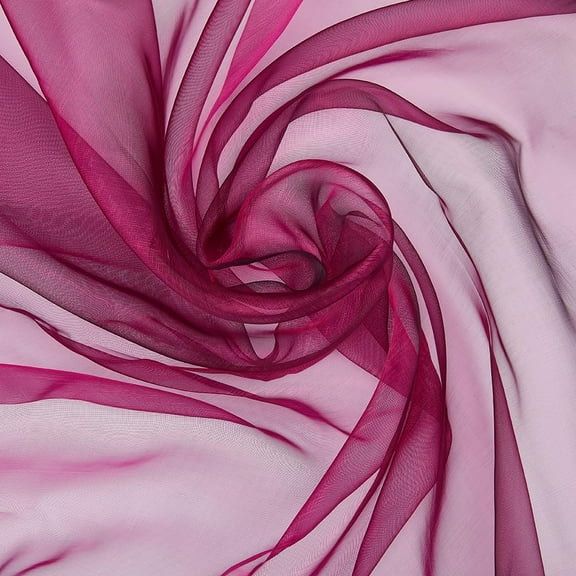 Polyester Organza Fabric Clothing Bag Accessories Old Rose 500x150x0.01cm