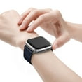 thumbnail image 5 of WFEAGL Genuine Leather iwatch Band for iWatch Series 42mm 44mm 45mm Dark Blue/Silver, 5 of 10