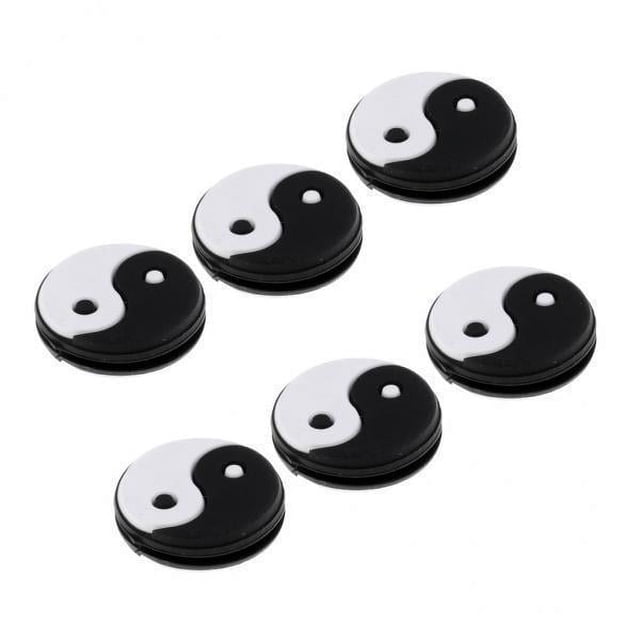 koolsoo 5x 6 Pieces/Pack Yin Yang Tennis Racquet Vibration Dampener Shock Absorber