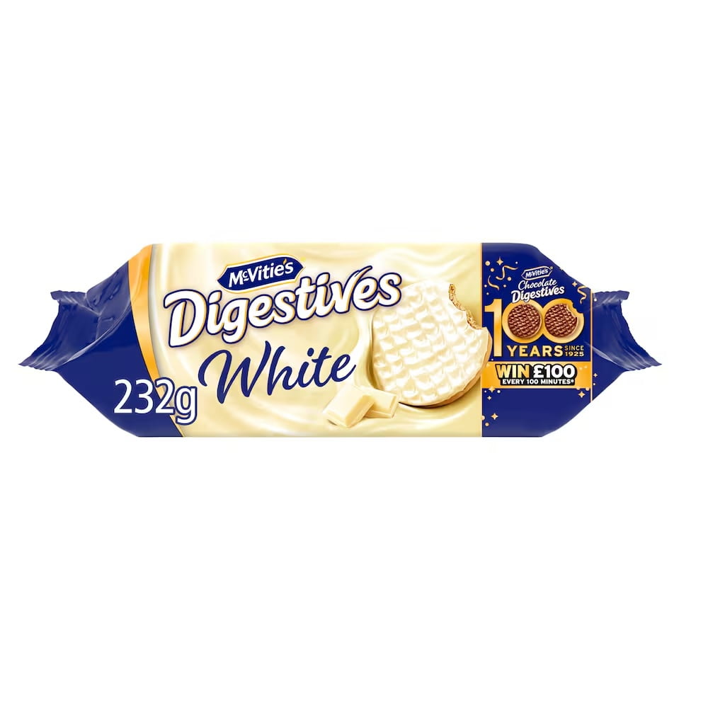 McVitie's Digestives White Chocolate Cookies 232g (Pack of 12)