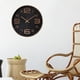 thumbnail image 3 of Reloj de pared con mecanismo moderno de aluminio y pilas, estilo nórdico. Oro negro, 3 of 8