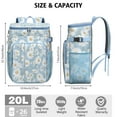 thumbnail image 5 of White Daisy Floral Cooler Backpack - 20L Insulated Lunch Backpack with Thickened Foam for Long-Lasting Cooling, 5 of 5