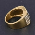 thumbnail image 5 of 14K Yellow Gold CZ Big Ring For Men Golden Color Iced Out Charm Square Ring Cool Hip Hop Jewelry For Gifts, 5 of 6