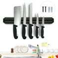 thumbnail image 7 of 21.14*1.97 Inch Magnetic Knife Holders Wall No Drilling Kitchen Organizer Rack Strong Magnet Strip for Utensils Tools Space Saving Storage Stainless Steel Black Durable Antirust, 7 of 7