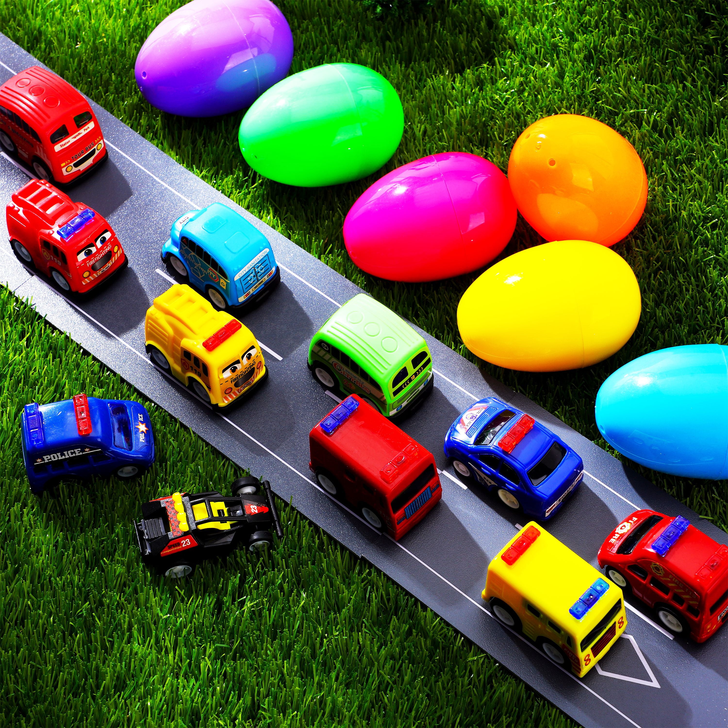 JOYFY 24 Packs Easter Eggs with Toys,Easter Eggs with Toys Fillers for Toddlers,Easter Egg Hunt Easter Basket Stuffers for Kids