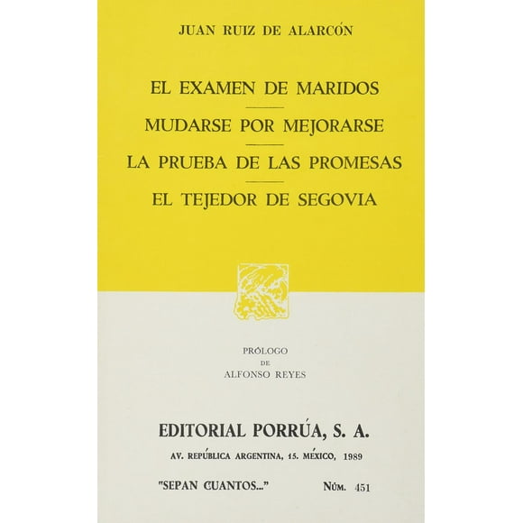 El examen de maridos Editorial Porrúa 9789684329737
