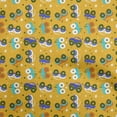 thumbnail image 1 of oneOone Silk Tabby Yellow Fabric Cars Kids Nursery Sewing Material Print Fabric By The Yard 42 Inch Wide, 1 of 6