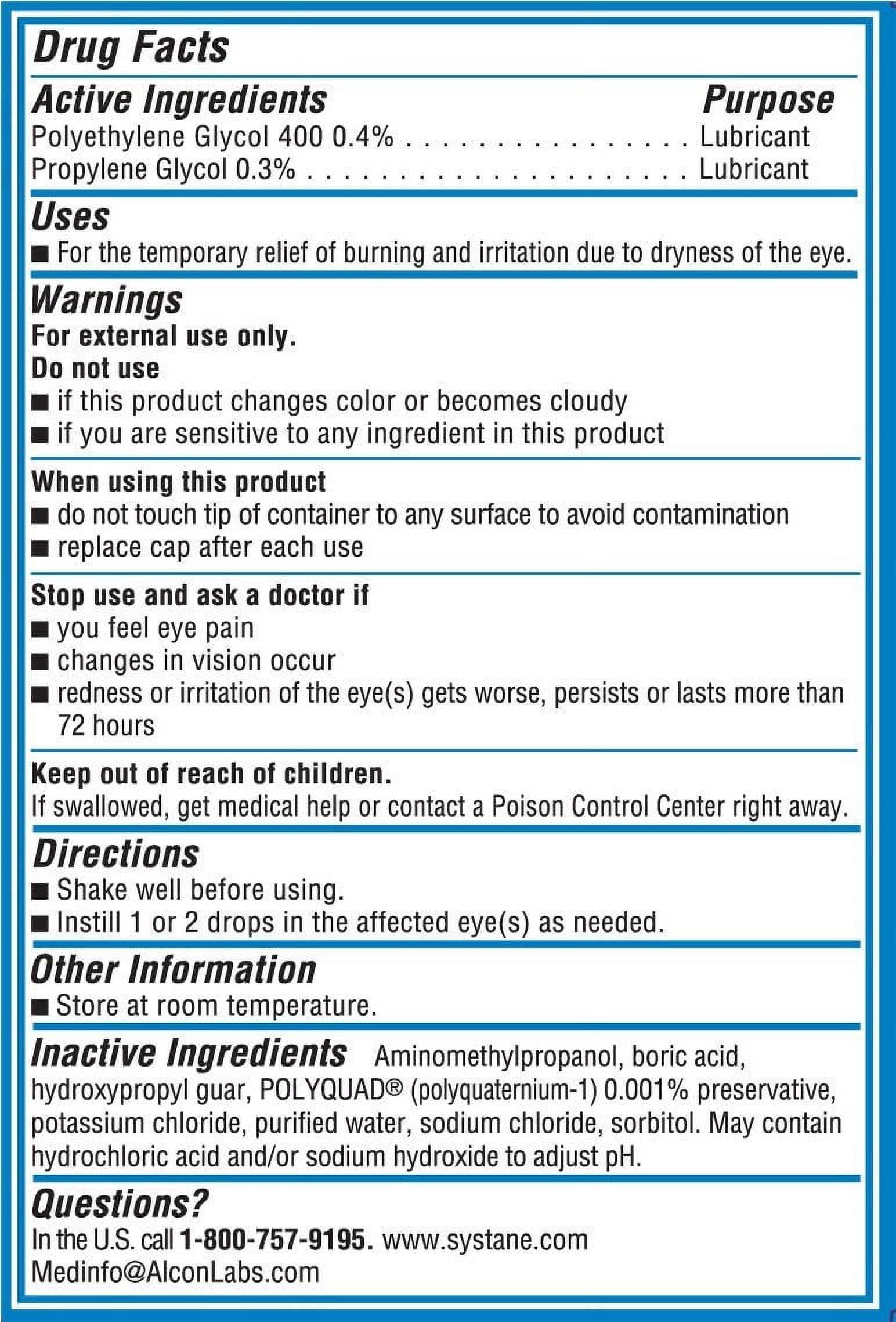 Systane Soothing Dry Irritated Eye Drops Lubricant Intensive Shield, 0.33oz