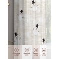 thumbnail image 6 of Christmas Winter Snowman Sheer Curtains 45 inches Long, Xmas Snowflakes Beige Patches Light Filtering Sheer Window Curtains Rod Pocket Voile Drapes for Bedroom Living Room, 2 Panels 52"W x 45"L, 6 of 6