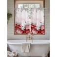 thumbnail image 4 of Red Pink Valentine's Day Bathroom Window Curtain, Love Heart Eucalyptus Leaves Ombre Light Filtering Coffee Kitchen Curtains, Bedroom Living Room Curtains 2 Panel 84"x54", 4 of 6