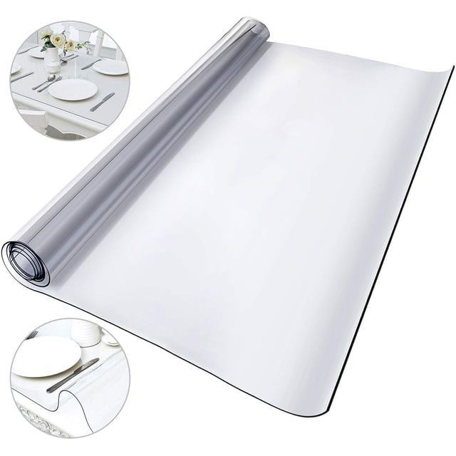 Protector de mesa VEVOR, PVC transparente, 2 mm de grosor, 240 x 107 cm