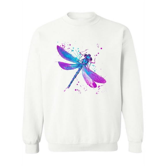 Dragonfly Splash Watercolor. Sweatshirt Women -Image by Shutterstock, Female Medium
