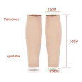 thumbnail image 2 of Medias Calcetines De Compresion Venosa Pantorrillas Hombre Color de piel, 2 of 5