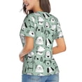 thumbnail image 3 of Wukai Puppy Classic V-Neck T-Shirt for Women: Comfortable, Stylish, and Versatile Wardrobe Essential-X-Large, 3 of 7