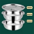 thumbnail image 5 of Bxaolu Germany Multifunctional Stainless Steel Basin, 2026 New 3 in 1 Multifunctional Stainless Steel Basin Strainer Set with Grater, Strainer Drain Basket for Rinsing Draining Mixing (9.48in), 5 of 9