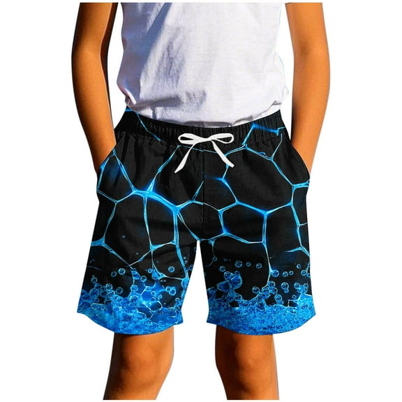 Ovbmpzd Toddler Shorts Girls High Waisted Summer Blue Beach Graphic Prints Drawstring Shorts Sweat Pants Girls 130