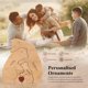 thumbnail image 3 of Adorno de oso de madera XINYU Escultura personalizada 2 a 8 nombres de familia, 3 of 7