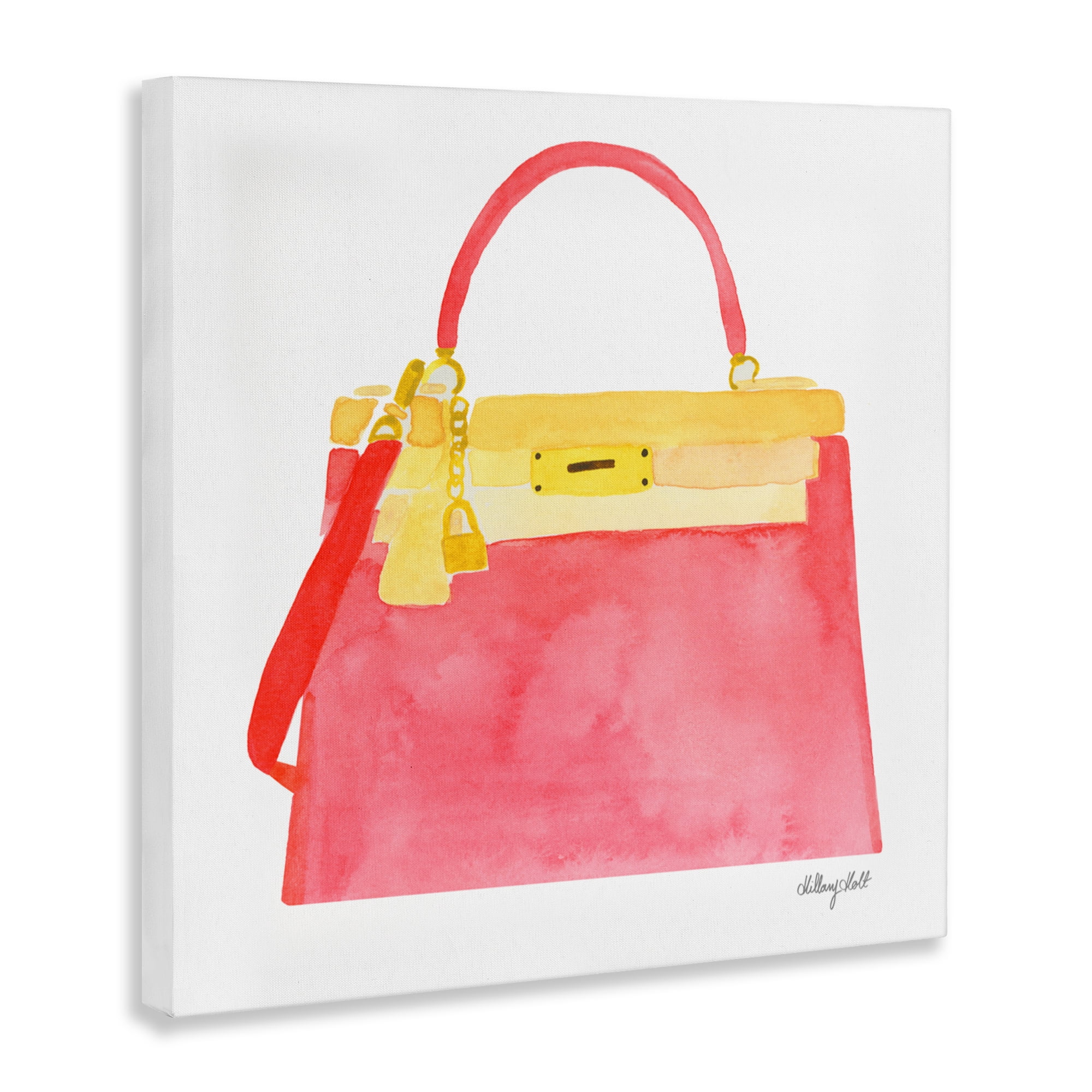 Stupell Industries Elegant Coral Handbag Canvas Wall Art, design by Hillary Holt