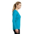 thumbnail image 3 of Sport-Tek Ladies Long Sleeve PosiCharge Competitor V Neck Tee-XL (Atomic Blue), 3 of 6