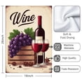 thumbnail image 3 of 2 Pcs Funny Kitchen Towels,Wine with Grapes Microfiber Dish Towels,Kitchen Tea Towels,Kitchen Towel Set (18" X 26"), 3 of 3