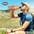 thumbnail image 6 of Yayeee 33oz Insulated Water Bottle Double Wall Stainless Steel with Flip Straw Lid, Orange Abstract Floral, 6 of 7