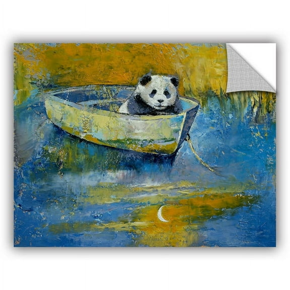 ArtWall Michael Creese "Panda Sailor" Art Appeals Removable Wall Art