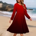 thumbnail image 4 of Womens Casual Long Sleeve Dresses - 2026 Spring Flowy A-Line Boho Midi Dress Boho Printed Party Long Dress with Pockets, 4 of 6
