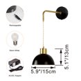 thumbnail image 3 of Kiven Battery Operated Wall Lamp,Modern Rechargeable Wall Sconces with Iron Lampshade, E26 Socket Warm White Bulb Included(1 Light), 3 of 7