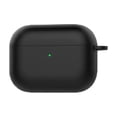 thumbnail image 1 of Silicone Earphone Case for AirPods Pro 3 Shockproof Full Protective Cover with Carabiner, Anti-Scratch, Dustproof, Wireless Charging Compatible, Black, 1 of 8