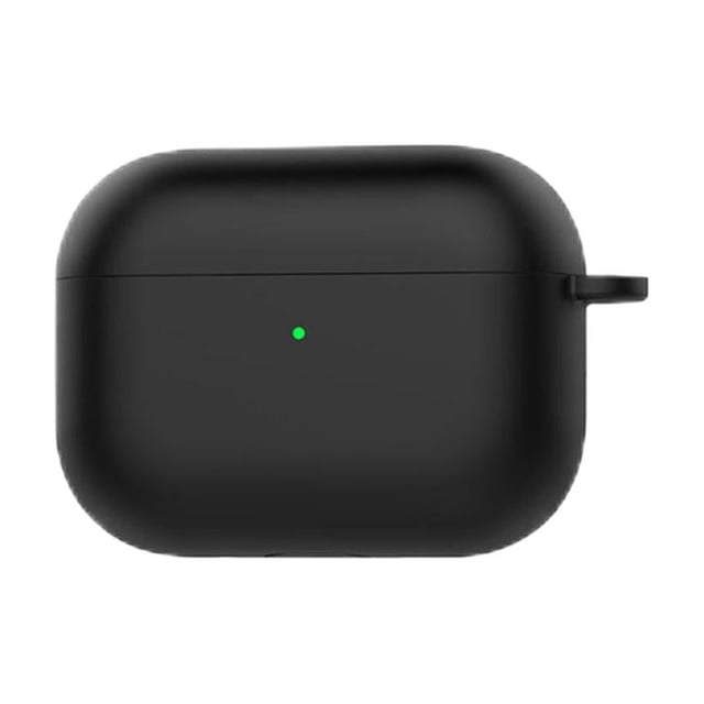 Silicone Earphone Case for AirPods Pro 3 Shockproof Full Protective Cover with Carabiner, Anti-Scratch, Dustproof, Wireless Charging Compatible, Black