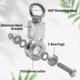 thumbnail image 3 of Pulley With Ball Bearing, Lifting Pulley Load 200 Kg, Stainless Steel Cable Pulley For Fitness Ropes, 2-pack, 3 of 5