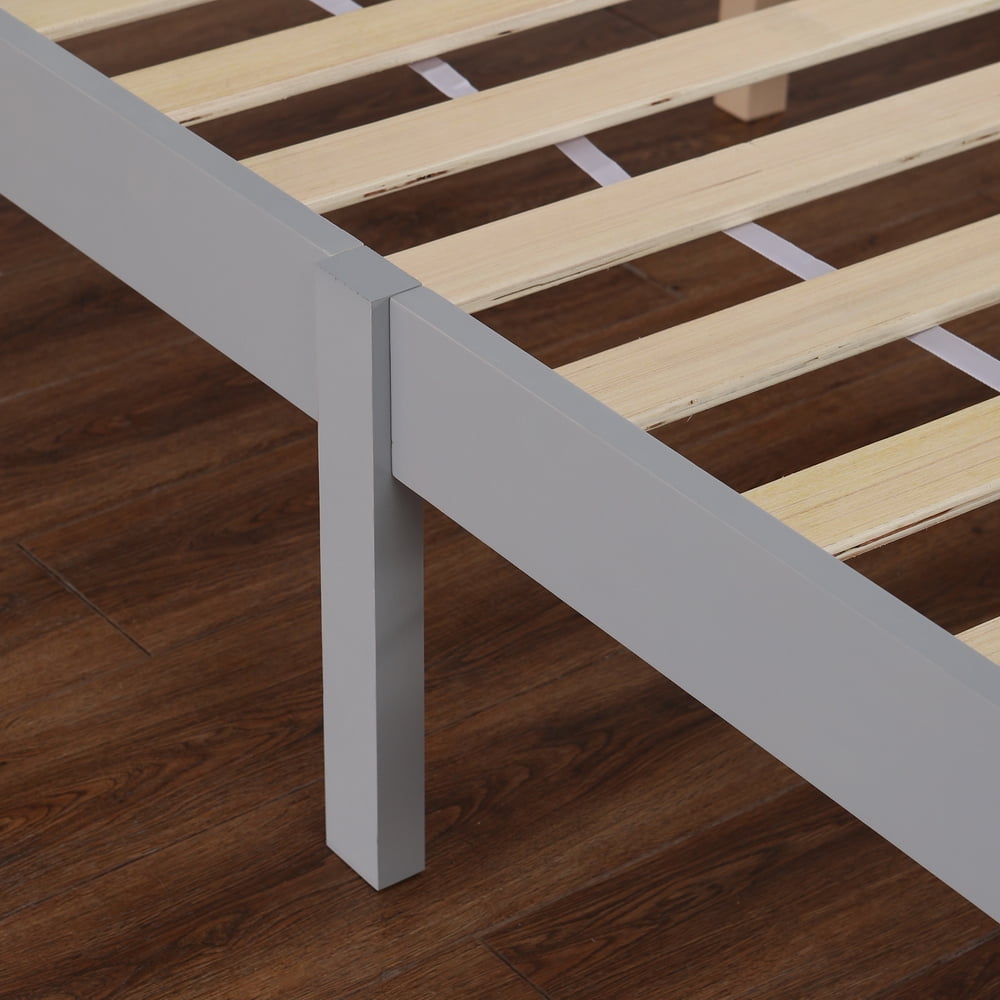 Kepooman Pine Platform Bed Frame with Headboard/wood Plank Support/no Spring Required/easy to Assemble, Full Size-Gray Kepooman Pine Platform Bed Frame with Headboard/wood Plank Support/no Spring Required/easy to Assemble, Full Size-Gray