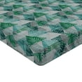 thumbnail image 4 of Ambesonne Geometric Fitted Sheet, Art Tropical Jungle Leafy, Queen Size, Green Cadet Blue Dimgray, 4 of 5
