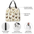 thumbnail image 4 of Fotbe Funny Chicken Bolsa Térmica con Estampado y Forro de Aluminio Grueso Bolsa de Almuerzo con Bolsillo Frontal para Hombres y Mujeres, Ideal para Trabajo, Escuela, 4 of 8