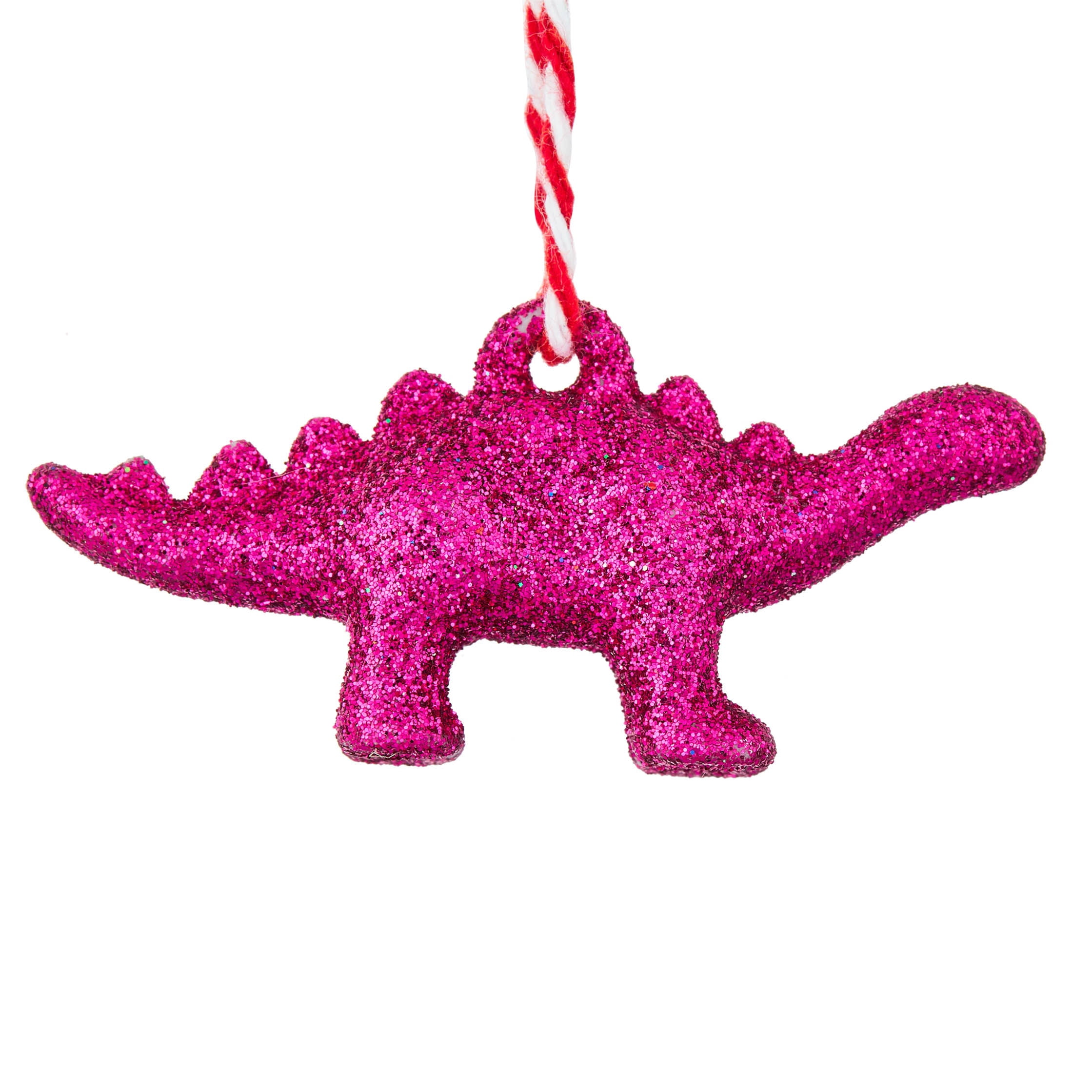 4-Count Multicolor Glitter Dinosaur Mini Christmas Ornaments, by Holiday Time