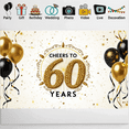 thumbnail image 6 of Elegant Black and Gold Glitter 60 Years Banner Backdrop, Cheers to 60 Years Party Decor, Birthday Celebration Photography Props, Party Supplies Background Decorations, 6 of 8