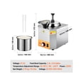 thumbnail image 4 of KFFKFF Commercial Electric Sauce Warmer, Hot Fudge Warmer,Cheese Dispenser 2.4L，86-230℉ Temp Adjustable，Stainless Steel Heated Pump Dispenser, 4 of 9