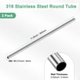 thumbnail image 3 of Uxcell 2Pack 316 Stainless Steel Tube, 8mm OD 0.5mm Wall Thick 300mm L Straight Tubing, 3 of 7