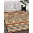 thumbnail image 2 of Ahgly Company Indoor Round Abstract Red Abstract Area Rugs, 7' Round, 2 of 6