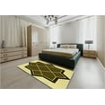thumbnail image 5 of Ahgly Company Machine Washable Indoor Square Transitional Bakers Brown Area Rugs, 4' Square, 5 of 7
