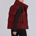 thumbnail image 5 of Pyhlmscde Women's Puffer Stand Collar Quilted Sleeveless Winter Warm Lightweight Padded Coat Vest, Womens Vest, Vest Tops for Women, Cardigan for Women, 5 of 6