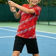 thumbnail image 6 of mgoYE Boys Loose Athletic Short-Sleeve Shirt and Active Mesh Shorts Set Size 13-14 Years, 6 of 7
