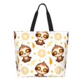 thumbnail image 1 of Easygdp Sloth Yoga Bolsas Tote para Mujer, Bolsos de Hombro para Viaje, Bolsos de Mano de Gran Capacidad para Compras y Trabajo, 1 of 8
